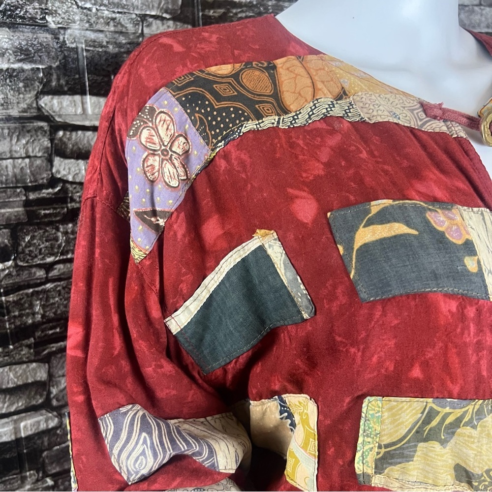 Vintage Vibrant Patchwork Jacket With Unique Butt… - image 7